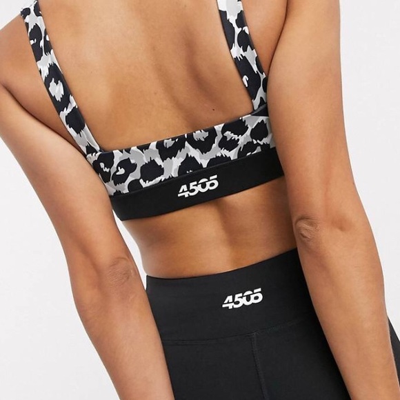 Brand New Asos Leopard Sports Bra Petite S - Picture 2 of 4